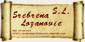 Srebrena Lozanović vizit kartica